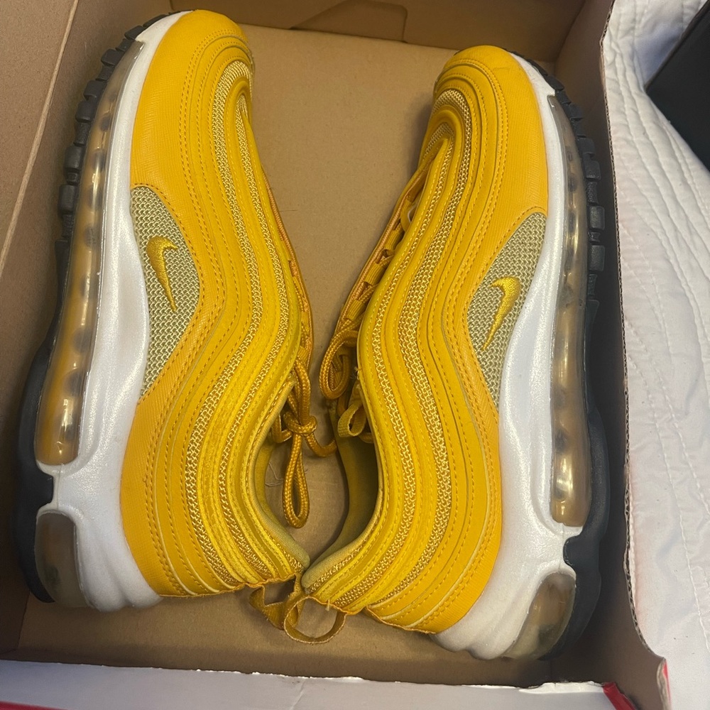 Nike Women’s Air Max 97 Sneakers in Yellow and White